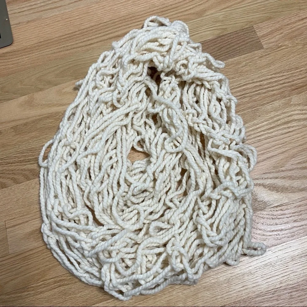 Rope Scarf Boho Hippie Chic Ivory Cream Women’s